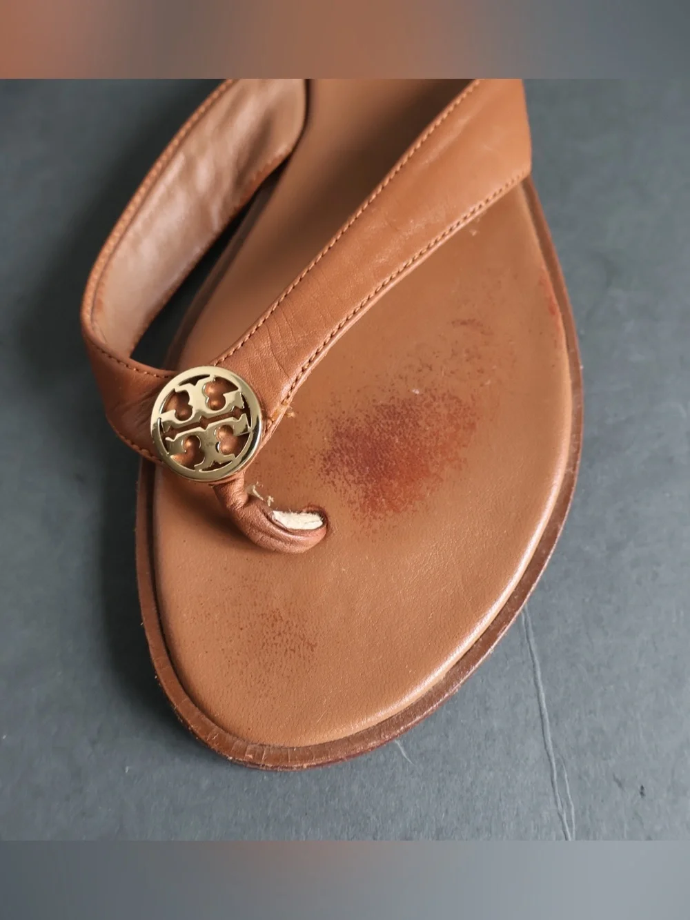 Tory Burch Romy Leather Sandals Size 8M - Picture 7 of 10